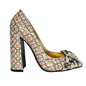 Bottega Veneta Patent Leather Block Heel Pumps